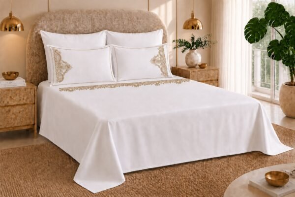 Drap Brodé Brise Dorée(6 pièces)